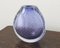 Nason Vase in Blown Murano Glass Submerged Blue colour in Pulegoso Artistic Workmanship, Italy 6