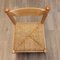 Brutalist Wood & Rush Dining Chairs, 1970s, Set of 4, Image 8
