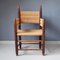 Wood and Rush Armchair, 1960s 1