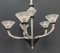 Lámpara de araña de cinco brazos de cristal de Murano transparente arenado de Venini, Imagen 5