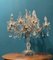Große Kandelaber Tischlampe aus Kristallglas, 1960er 1