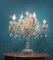 Lampada da tavolo grande a candelabro in cristallo, anni '60, Immagine 2