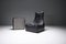 Fauteuil et Pouf The Rock en Cuir Noir par Gerard Van Den Berg - Montis, Set de 2 6