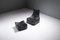 The Rock Lounge Chair & Pouf in Black Leather by Gerard Van Den Berg - Montis, Set of 2 7