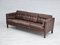 Danish 3-Seater Sofa in Brown Leather, 1970s 9