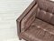 Dänisches 3-Sitzer Sofa aus Braunem Leder, 1970er 10