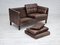 Danish 2-Seater Sofa in Brown Leather, 1970s 10