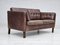 Danish 2-Seater Sofa in Brown Leather, 1970s 3