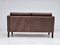 Danish 2-Seater Sofa in Brown Leather, 1970s 4