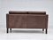 Danish 2-Seater Sofa in Brown Leather, 1970s, Image 4