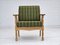 Danish Oak & Wool Armchair, 1970s, Image 2