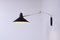 Schwarze Büroklammer Wandlampe aus Messing von Anvia, 1950er 7