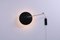 Schwarze Büroklammer Wandlampe aus Messing von Anvia, 1950er 3