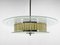 Italian Chrome & Glass Ceiling Light, 1940s 7