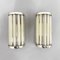 Italian Chrome & Glass Wall Lamps, 1940s, Set of 2 3