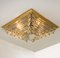 Large Gold-Plated Pyramid Flush Mount from Venini, Italy, 1970s 4