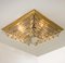 Large Gold-Plated Pyramid Flush Mount from Venini, Italy, 1970s, Image 4