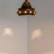 Triangle Brown Terra Ceramic Pendant Light, Denmark, 1970s 3