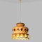 Ceramic Brown Terra Ceramic Pendant Light, Denmark, 1970s 11