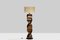 Pied de Lampe Sculptural en Bois. années 80 1