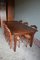 Antique Dining Table with Chairs, Set of 7, Image 4