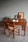 Antiker Eichenholz Schreibtisch mit Stuhl, 1850, 2er Set 4