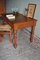 Antique Oak Writing Table with Chair, 1850, Set of 2, Image 7