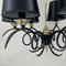 Black Cast Iron and Brass Chandelier from Jean Royere, France, 1950s 6