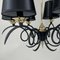 Lampadario in ghisa nera e ottone di Jean Royere, Francia, anni '50, Immagine 6
