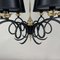 Black Cast Iron and Brass Chandelier from Jean Royere, France, 1950s 11