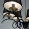 Black Cast Iron and Brass Chandelier from Jean Royere, France, 1950s 13