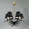 Black Cast Iron and Brass Chandelier from Jean Royere, France, 1950s 10