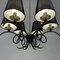 Black Cast Iron and Brass Chandelier from Jean Royere, France, 1950s 12