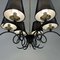 Lampadario in ghisa nera e ottone di Jean Royere, Francia, anni '50, Immagine 12