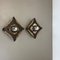 Brown Ceramic Fat Lava Wall Lights attributed to Pan Ceramics, Germany, 1970s, Set of 2, Image 2