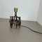 Lámpara de mesa brutalista moderna de bronce de Michael Harjes, Alemania, años 60, Imagen 8
