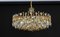 Large Gilt Brass and Crystal Chandelier attributed to Palwa, Germany, 1970s 14