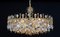 Large Gilt Brass and Crystal Chandelier attributed to Palwa, Germany, 1970s 18