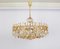 Large Gilt Brass and Crystal Chandelier attributed to Palwa, Germany, 1970s, Image 3