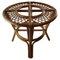 Rattan Dining Table with Clear Glass Tray, 1970s 3