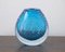 Turquoise Cuffed Murano Glass Vase from Nasonmoretti, Italy, Image 9