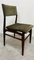 Holzstühle mit Sitz und Rückenlehne aus grünem Samt, 1950er, 4 . Set 4