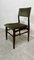 Wooden Chairs with Green Velvet Seat and Backrest, 1950s, Set of 4 5