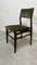 Wooden Chairs with Green Velvet Seat and Backrest, 1950s, Set of 4, Image 5