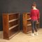 Italian Bookcases in Walnut, 1960s, Set of 2 2