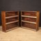 Italian Bookcases in Walnut, 1960s, Set of 2 1