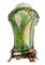 Art Nouveau Glass Vase with Bronze Overlay, 1900s 5