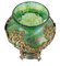 Art Nouveau Glass Vase with Bronze Overlay, 1900s 9