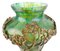 Art Nouveau Glass Vase with Bronze Overlay, 1900s 11