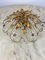 Gilt Iron & Glass Ceiling Light from Banci, Italy, 1980s 1